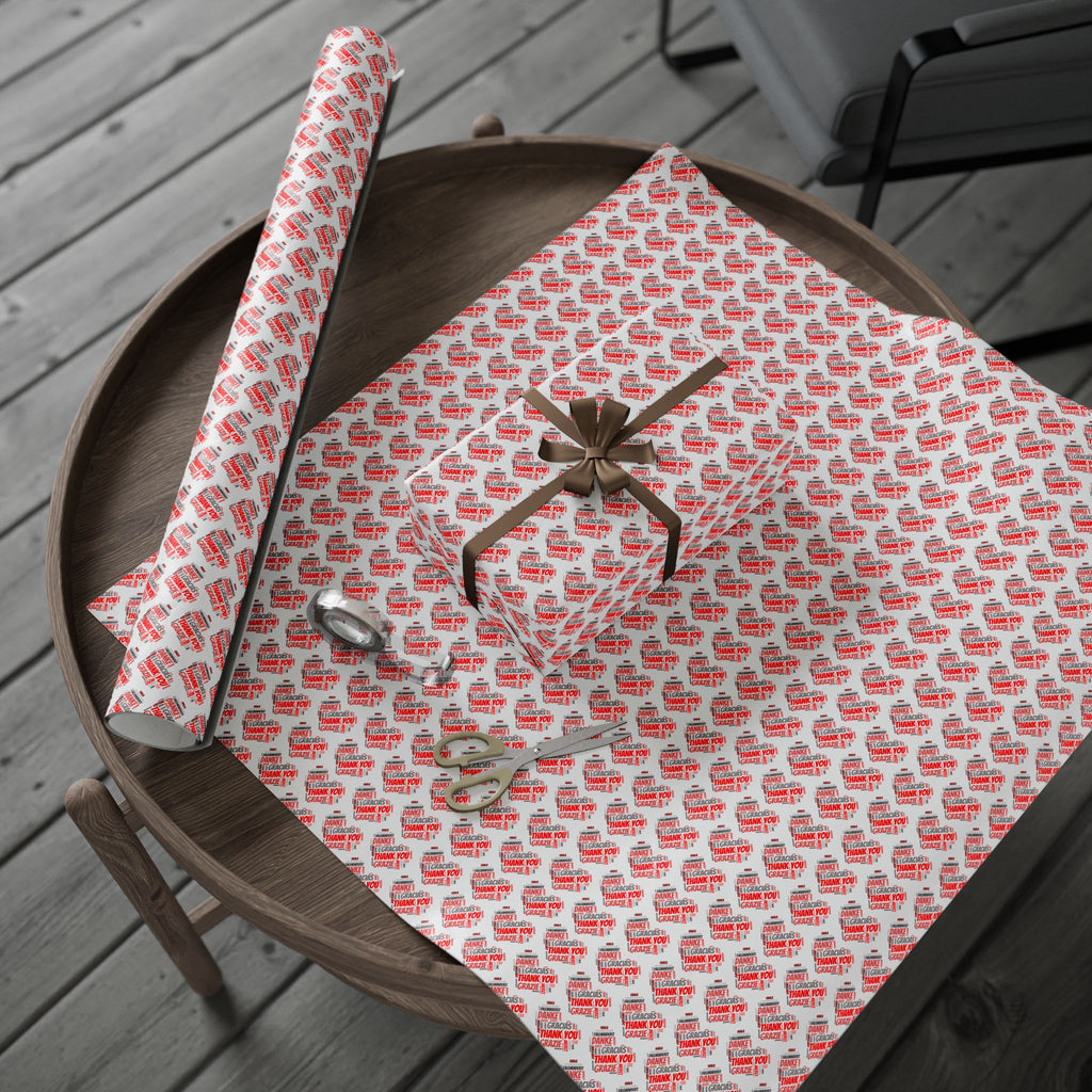 Thank You Grazie Heart Wrapping Paper Design | Holiday Gift Wrapping Paper Roll