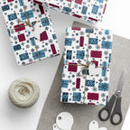 Christmas Black Snowflakes Wrapping Paper | Holiday Gift Wrapping Paper Roll