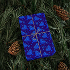 Hanukkah Blue Menorah Wrapping Paper | Holiday Gift Wrapping Paper Roll
