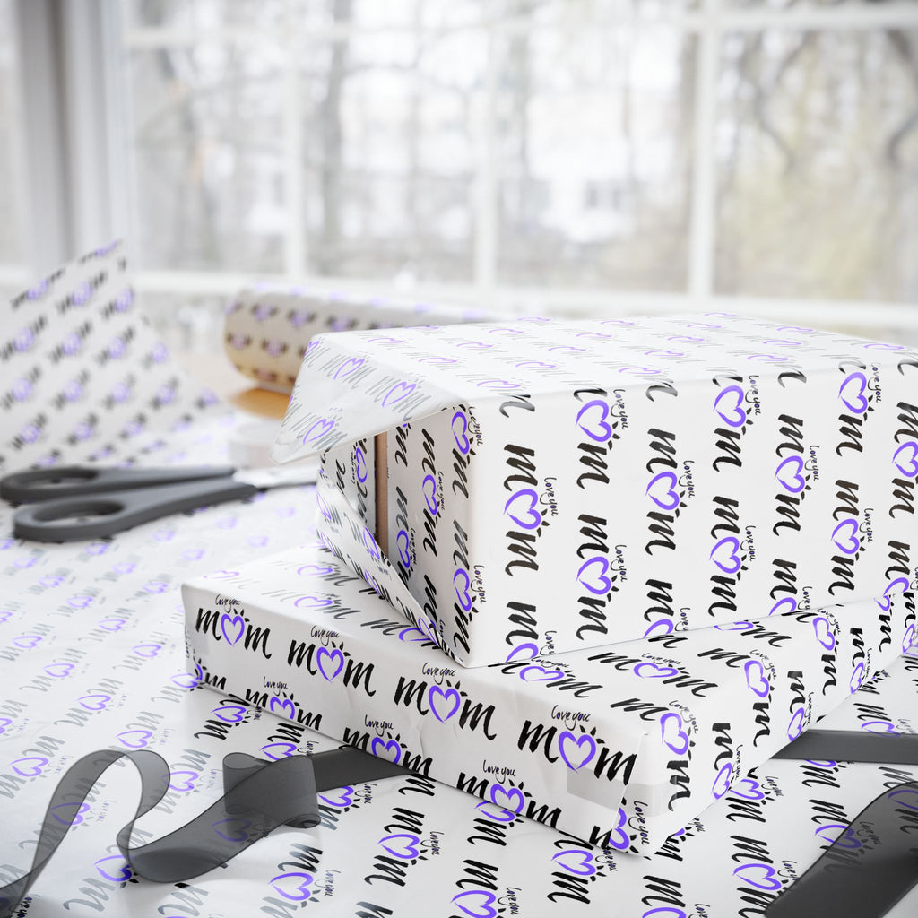 Mother's Day Love Mom Wrapping Paper - Holiday Gift Wrapping Paper Roll