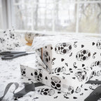 Day of the Dead Glamorous Black & White Sugar Skulls Wrapping Paper | Holiday Gift Wrapping Paper Roll