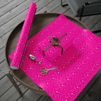 Valentine's Day Hot Pink Hearts Wrapping Paper | Holiday Gift Wrapping Paper Roll