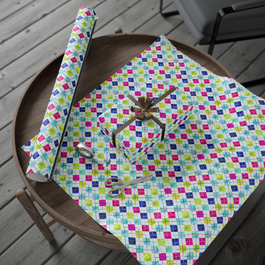Argyle Design 039 Wrapping Paper - Holiday Gift Wrapping Paper Roll