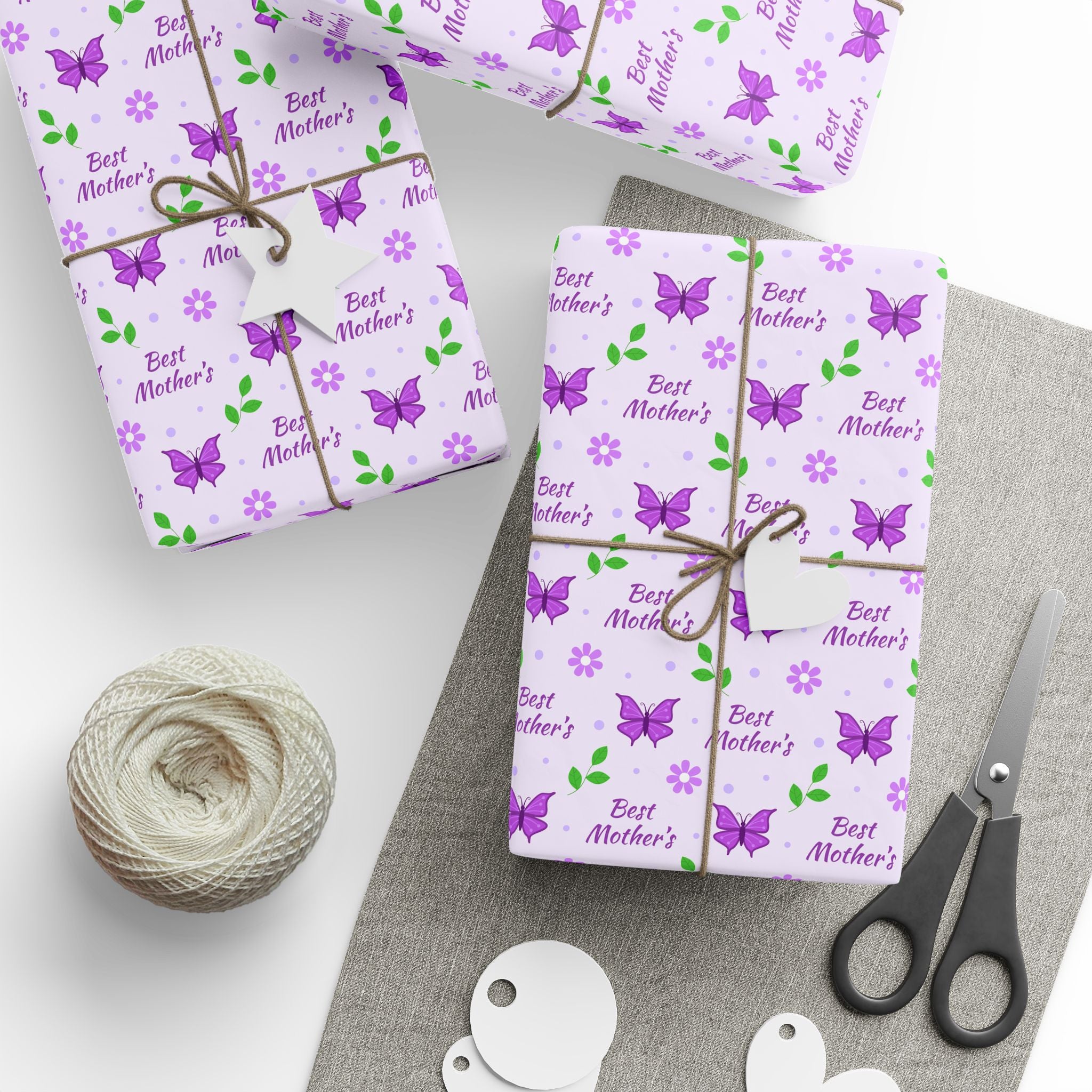 Mother's Day Best Mothers Butterflies Wrapping Paper - Holiday Gift Wrapping Paper Roll