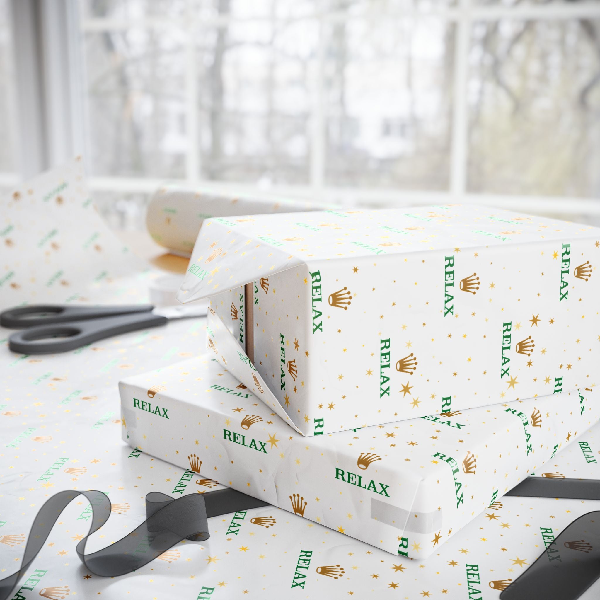 NSFW "Relax" A Crown for Every Achievement Wrapping Paper - Holiday Gift Wrapping Paper Roll