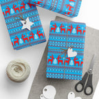 Christmas Ugly Reindeer Wrapping Paper | Holiday Gift Wrapping Paper Roll