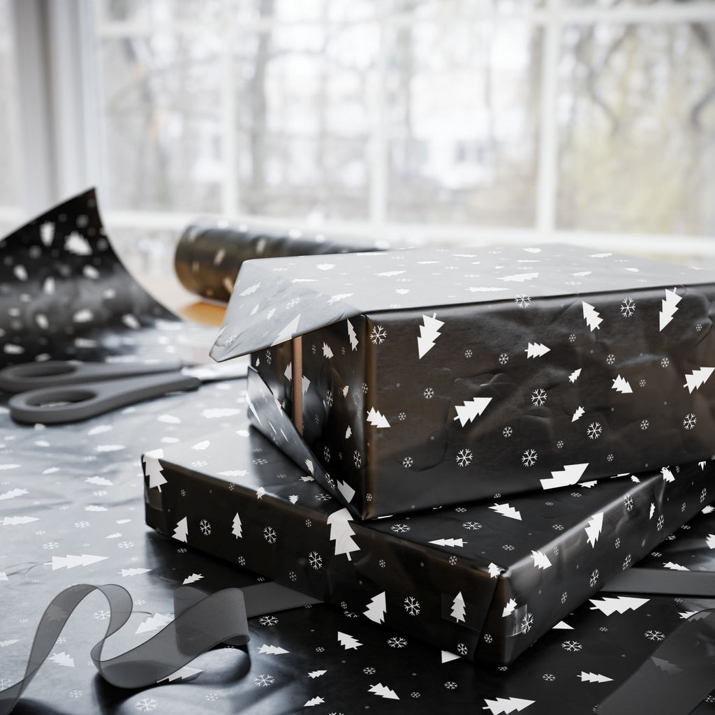 Christmas Blackout Wrapping Paper | Holiday Gift Wrapping Paper Roll