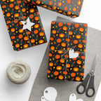 Halloween Web Pumpkins Wrapping Paper | Holiday Gift Wrapping Paper Roll