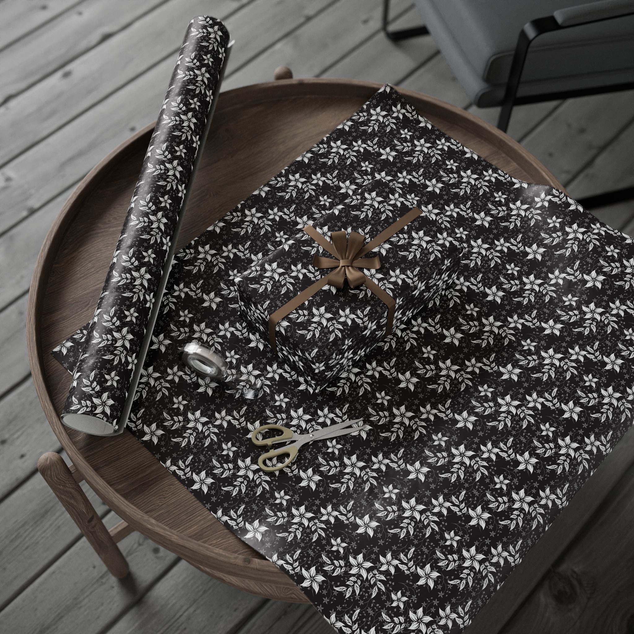Floral Design 002 Wrapping Paper - Holiday Gift Wrapping Paper Roll
