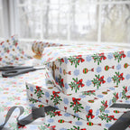 Christmas Cartoon Mistletoe Wrapping Paper | Holiday Gift Wrapping Paper Roll