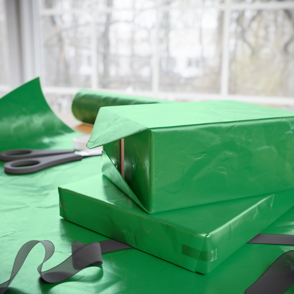 Solid Kelly Green Wrapping Paper - Holiday Gift Wrapping Paper Roll