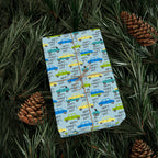 Father's Day Car Collage Wrapping Paper - Holiday Gift Wrapping Paper Roll