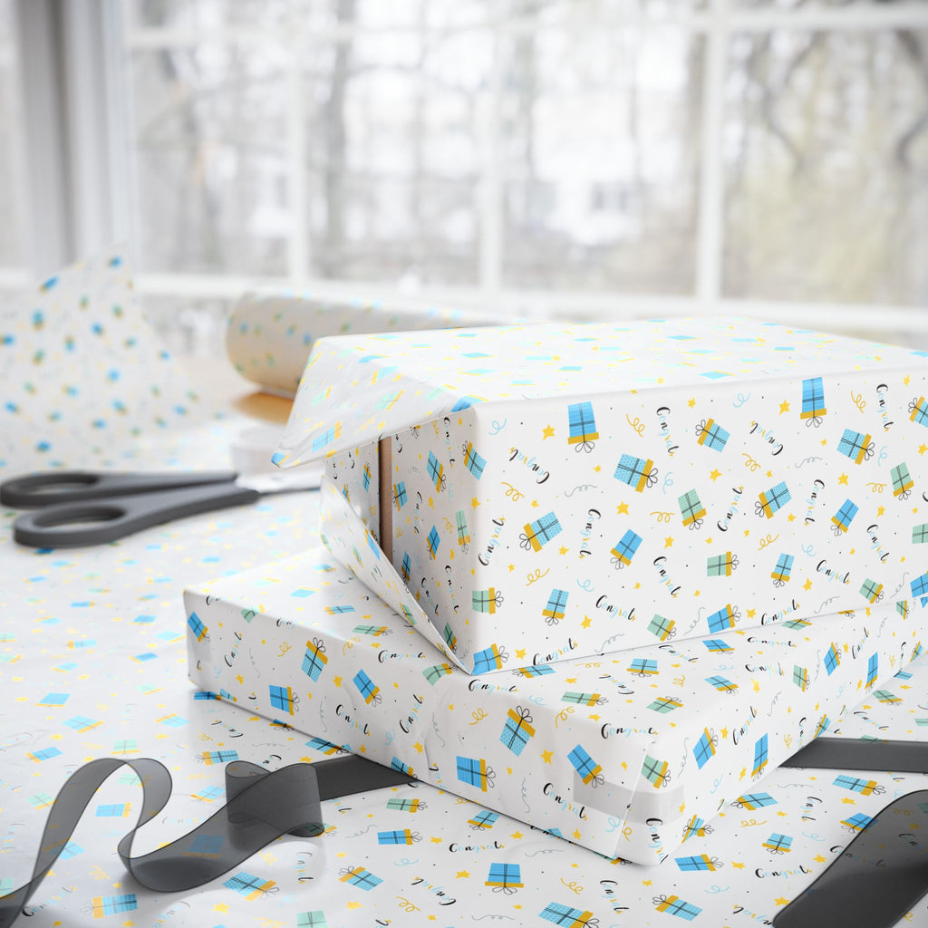Congratulations Wrapping Paper Design 005 - Holiday Gift Wrapping Paper Roll