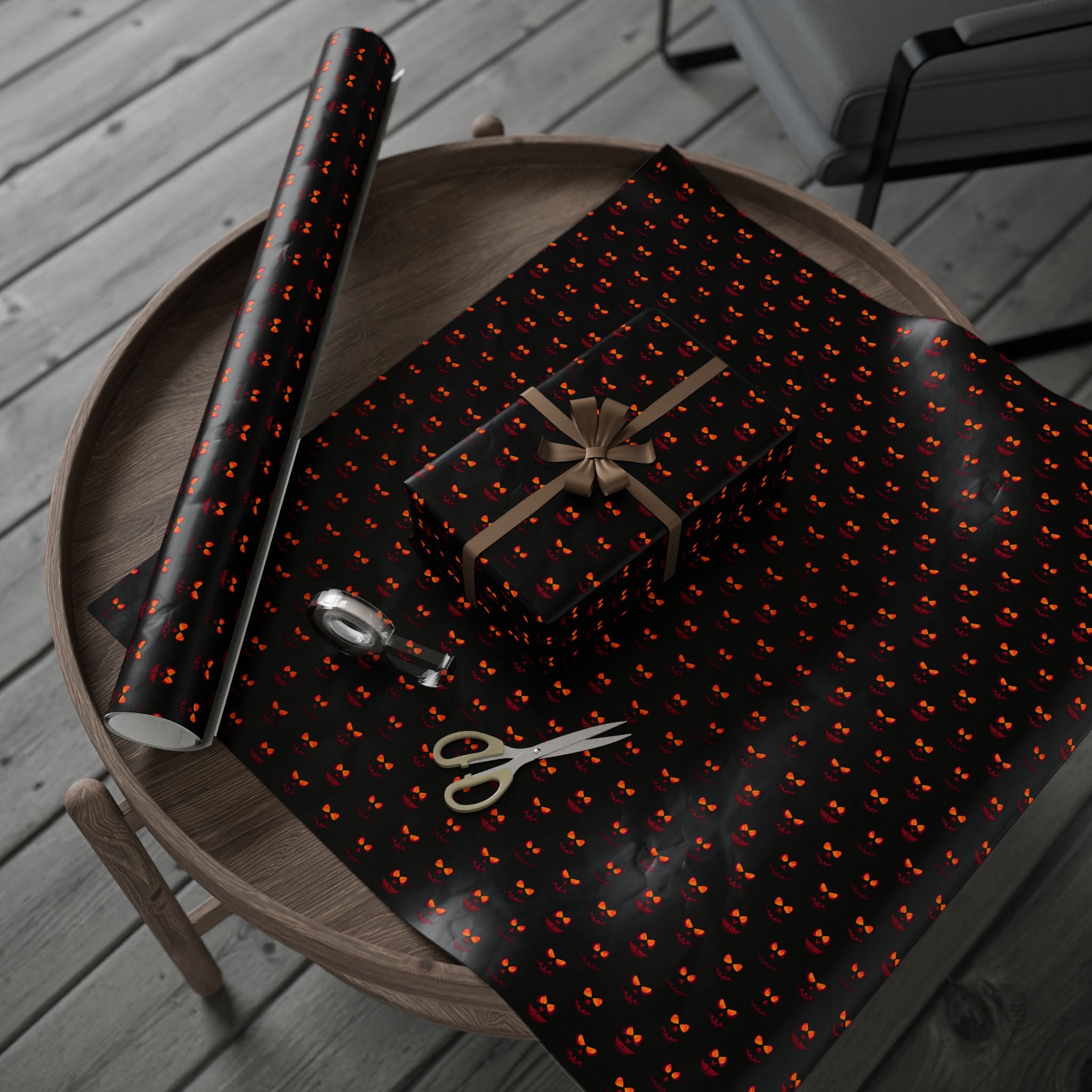 Halloween Evil Jack Wrapping Paper | Holiday Gift Wrapping Paper Roll