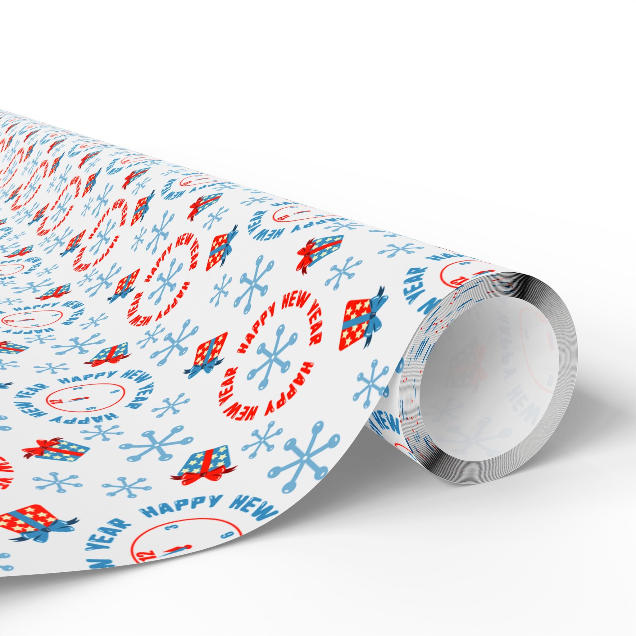 New Year's Countdown Wrapping Paper - Holiday Gift Wrapping Paper Roll
