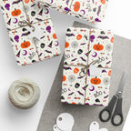 Halloween Spooky Symbols Wrapping Paper | Holiday Gift Wrapping Paper Roll