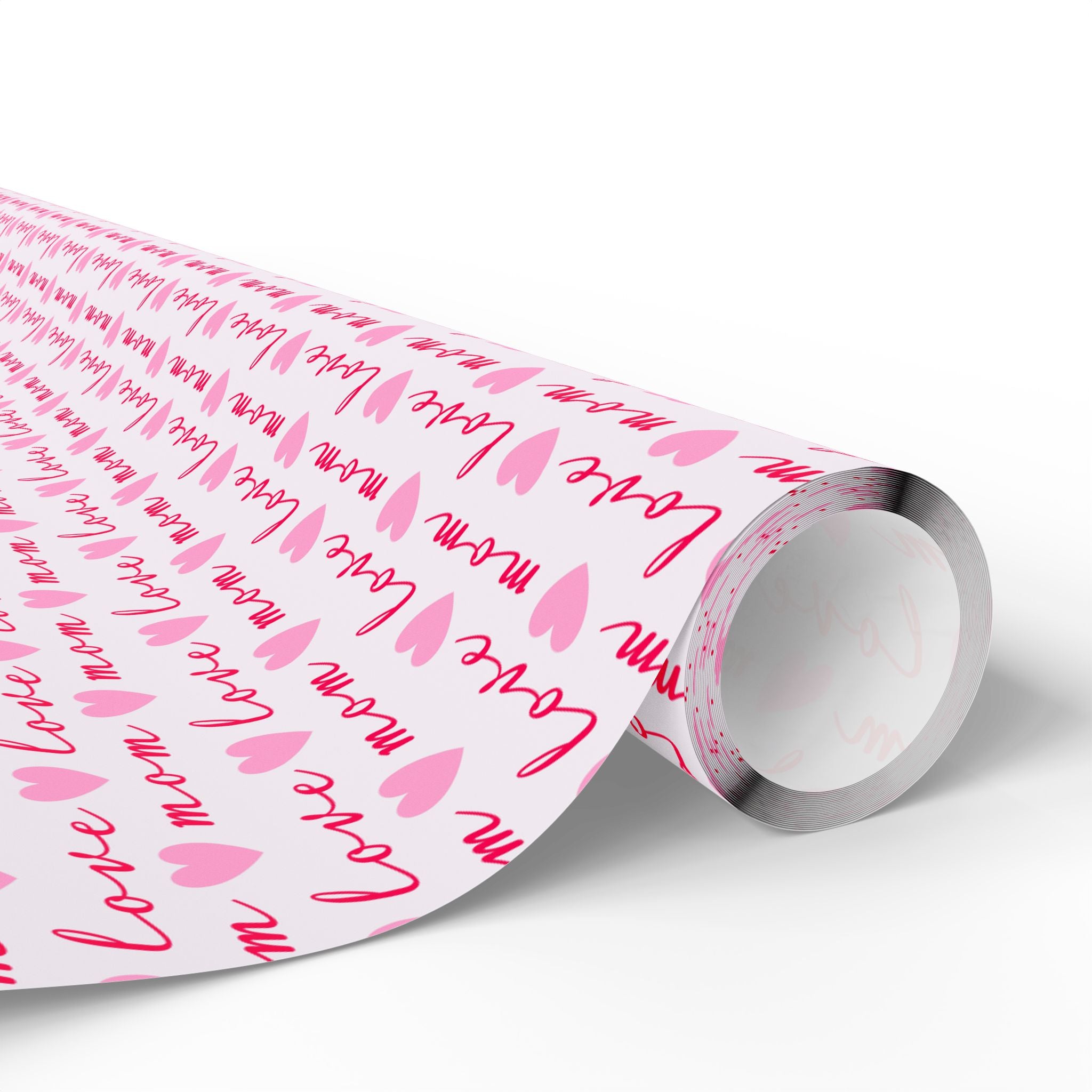 Mother's Day Love Mom Hearts Wrapping Paper - Holiday Gift Wrapping Paper Roll