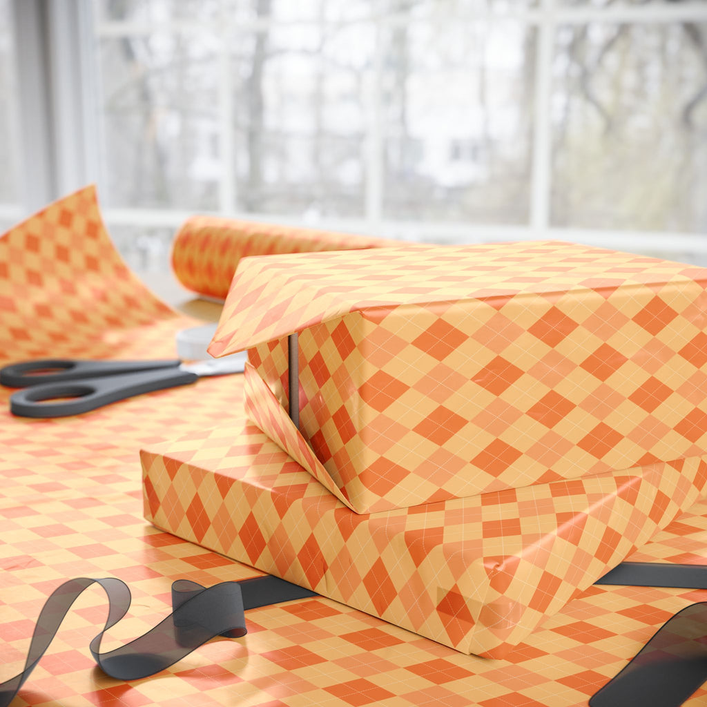 Argyle Design 038 Wrapping Paper - Holiday Gift Wrapping Paper Roll