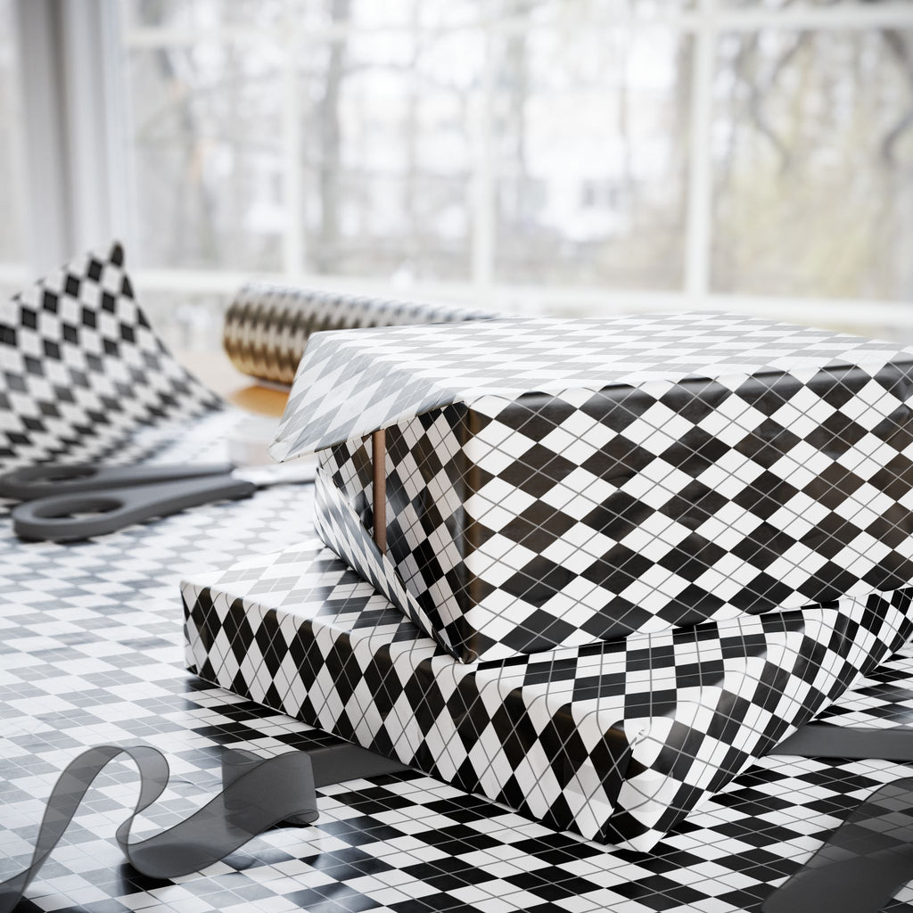 Argyle Design 025 Wrapping Paper - Holiday Gift Wrapping Paper Roll