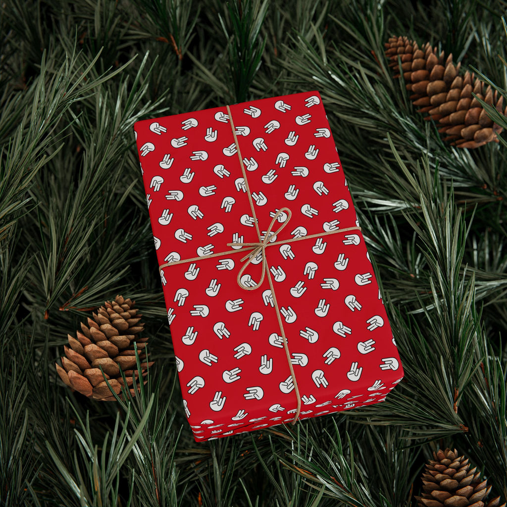 NSFW "The Shocker" on Red Wrapping Paper - Holiday Gift Wrapping Paper Roll