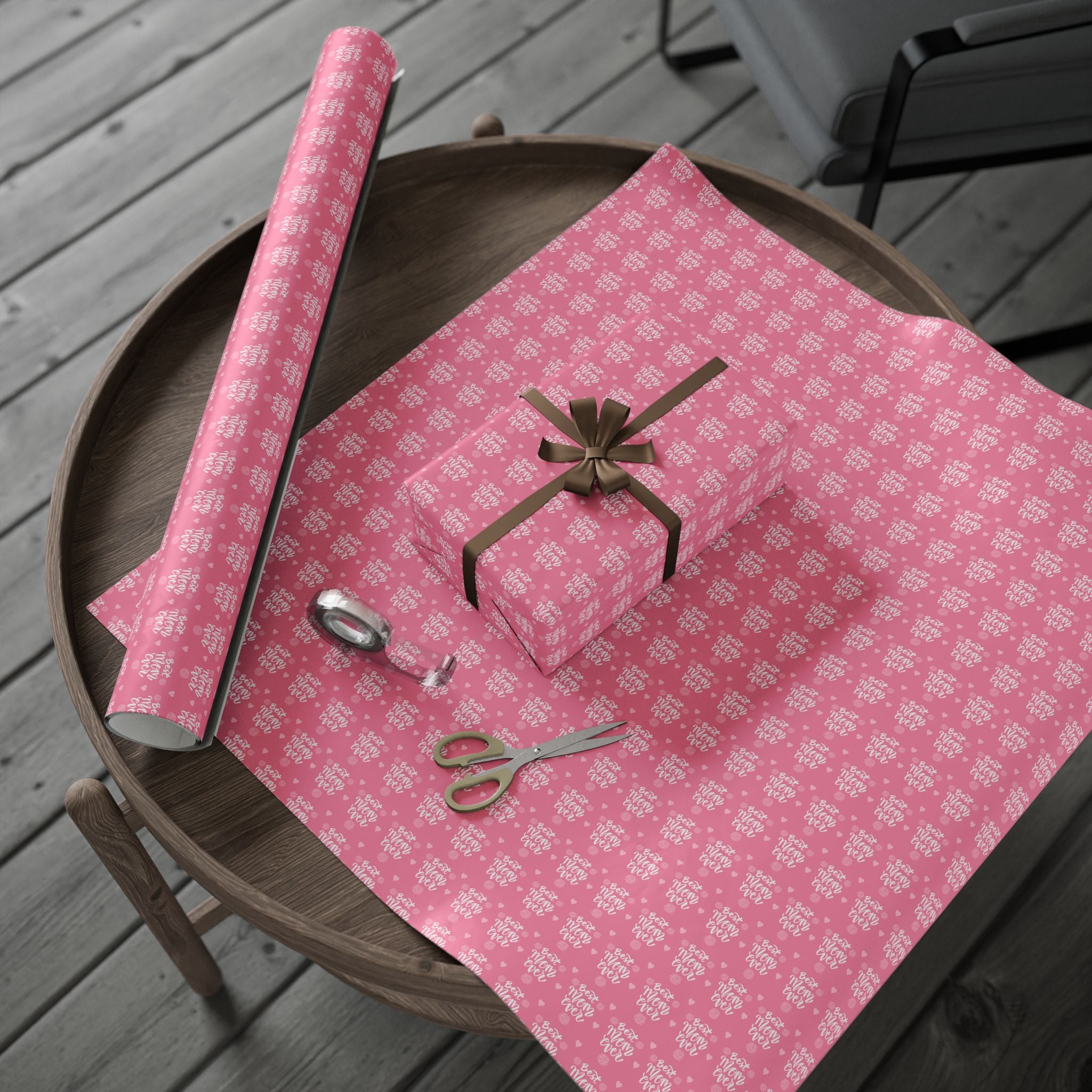 Mother's Day Best Mom Ever Wrapping Paper - Holiday Gift Wrapping Paper Roll