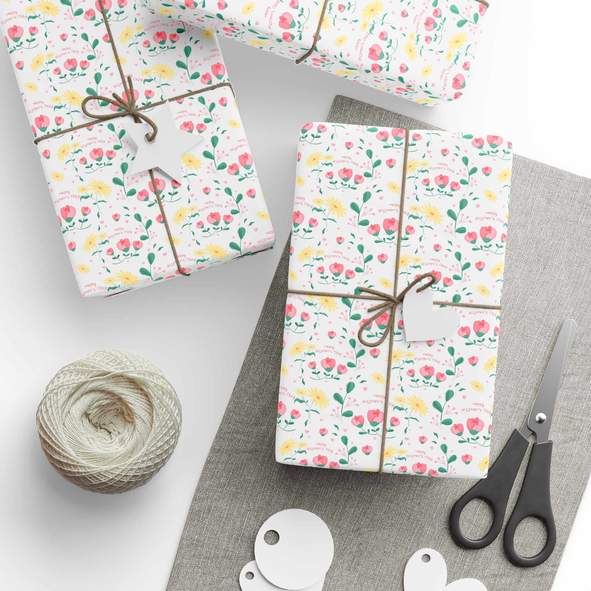Mother's Day Daisies Wrapping Paper - Holiday Gift Wrapping Paper Roll