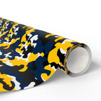 Michigan Wolverines Inspired Camoflauge Wrapping Paper - Holiday Gift Wrapping Paper Roll