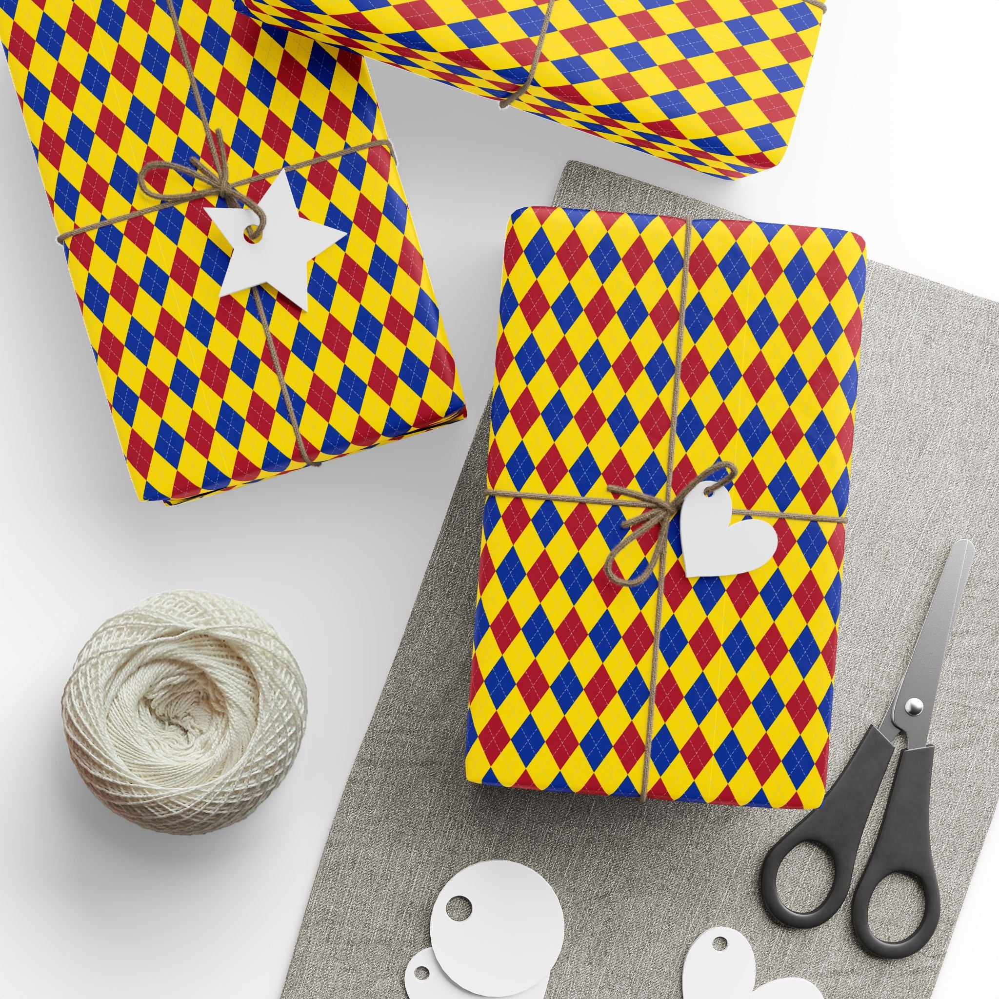 Argyle Design 016 Wrapping Paper - Holiday Gift Wrapping Paper Roll
