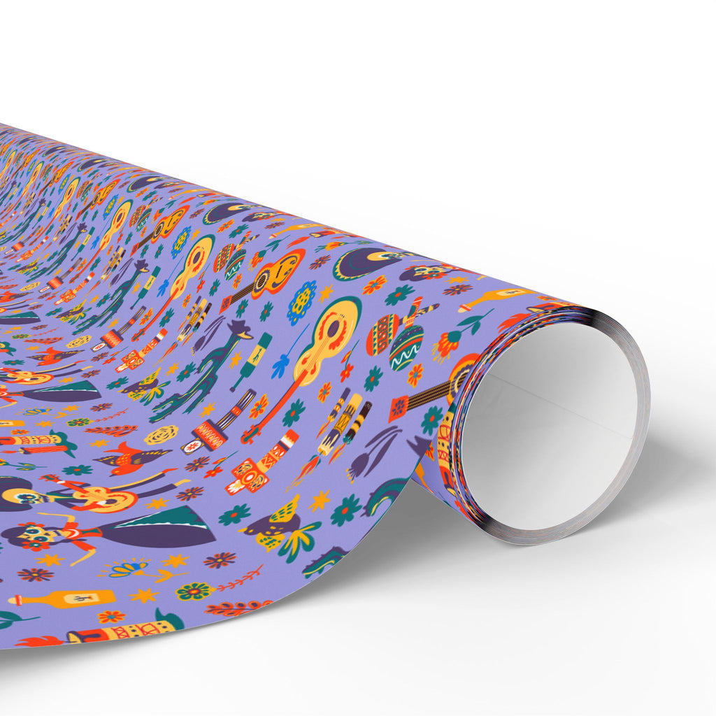 Day of the Dead Mariachi Bones Wrapping Paper | Holiday Gift Wrapping Paper Roll