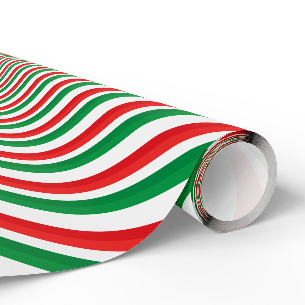Christmas Retro Candy Cane Wrapping Paper | Holiday Gift Wrapping Paper Roll