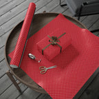 NSFW Free Mustache Rides on Red Wrapping Paper - Holiday Gift Wrapping Paper Roll