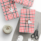 Houndstooth Wrapping Paper Design Peach 019 - Holiday Gift Wrapping Paper Roll