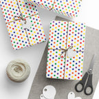 Pride Rainbow Polka Dots Wrapping Paper Design | Holiday Gift Wrapping Paper Roll