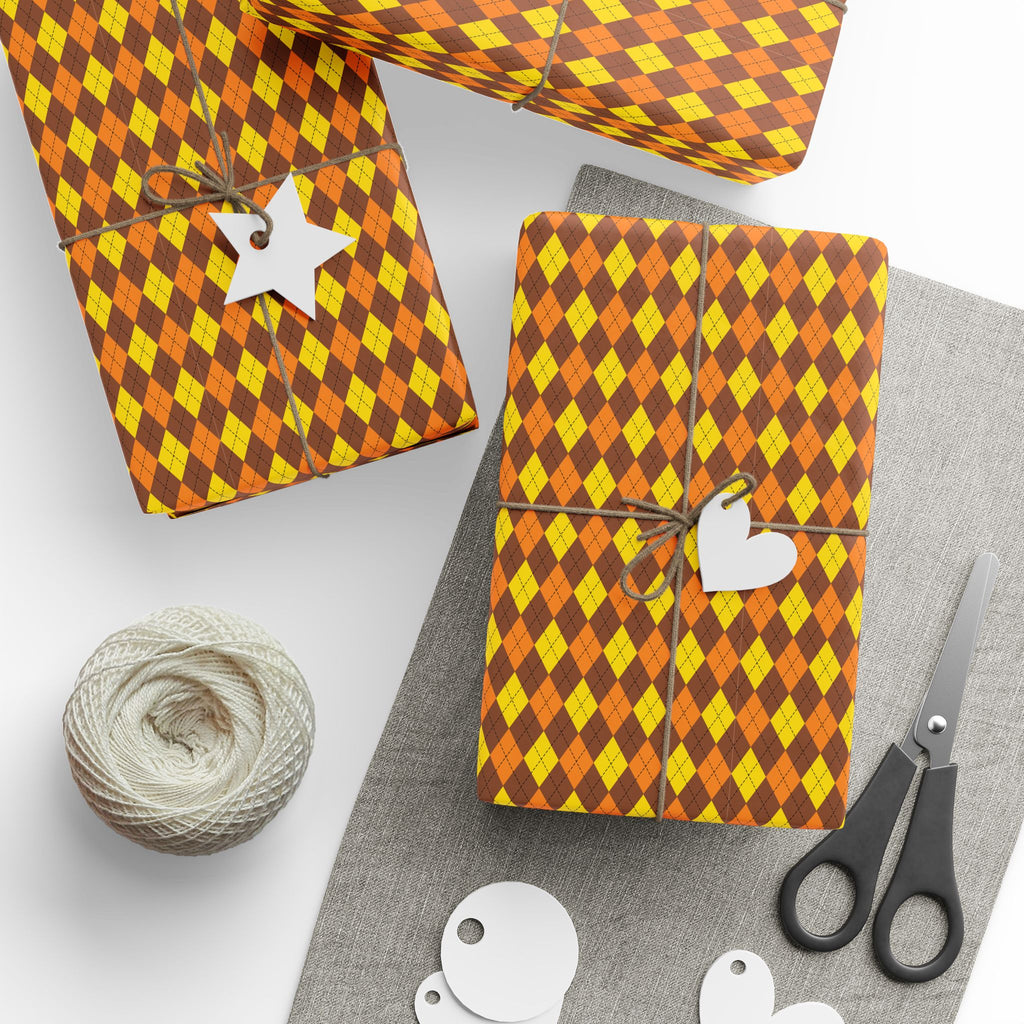 Argyle Design 012 Wrapping Paper - Holiday Gift Wrapping Paper Roll