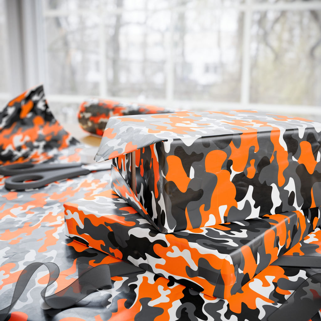Tennessee Volunteers Inspired Camoflauge Wrapping Paper - Holiday Gift Wrapping Paper Roll