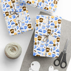 Father's Day Dad Balloon Wrapping Paper - Holiday Gift Wrapping Paper Roll