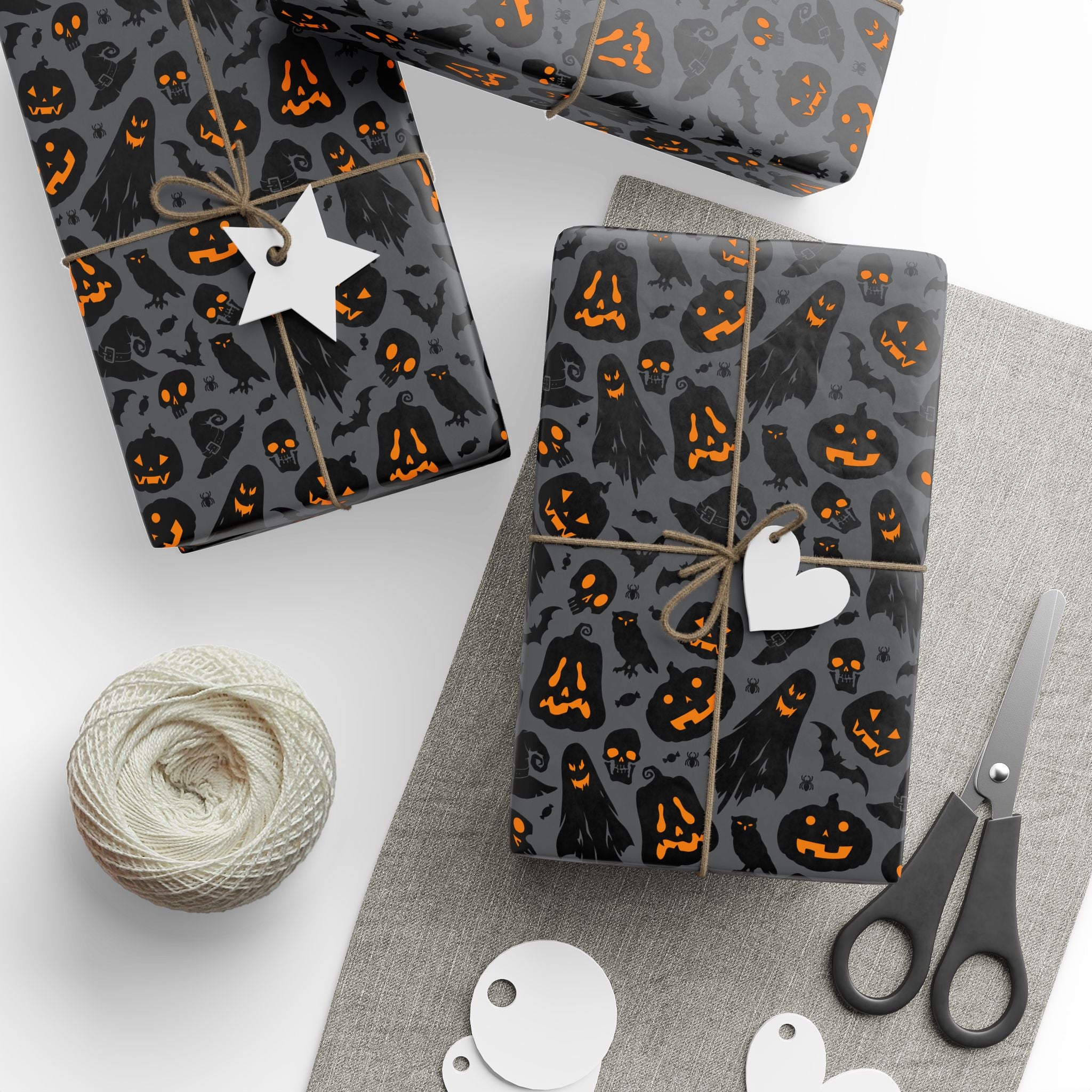 Halloween Ghost Night Wrapping Paper | Holiday Gift Wrapping Paper Roll