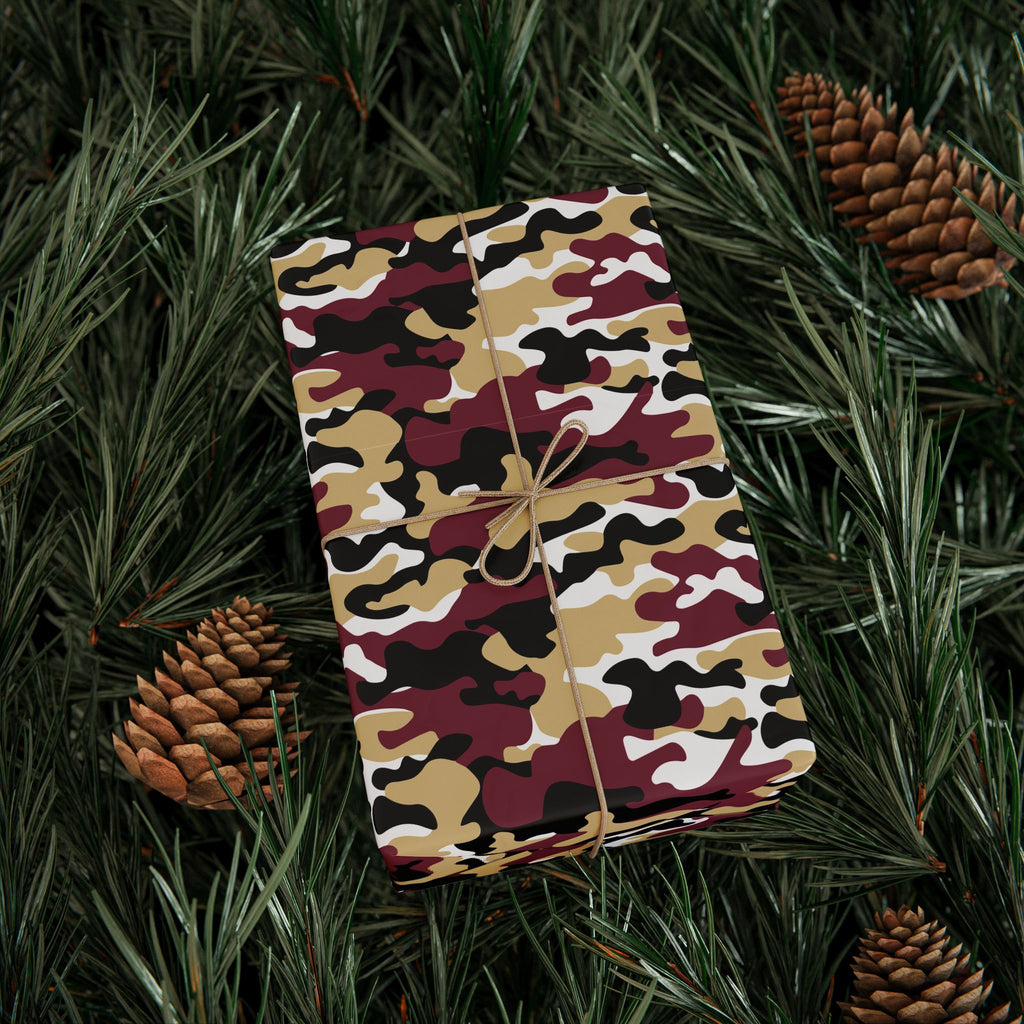 Florida State Seminoles Inspired Camoflauge Wrapping Paper - Holiday Gift Wrapping Paper Roll