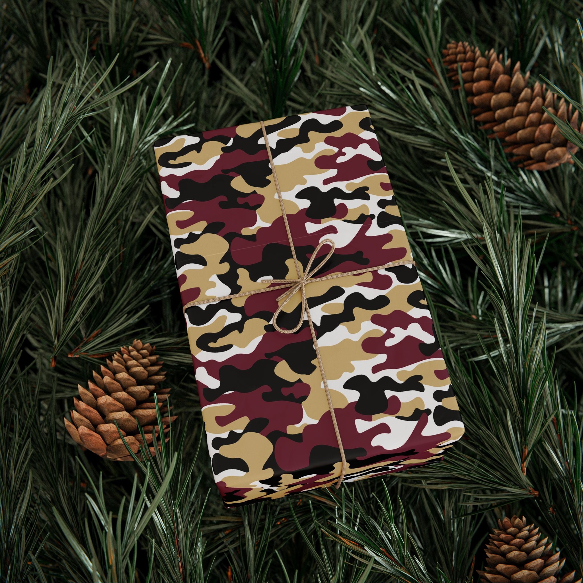 Florida State Seminoles Inspired Camoflauge Wrapping Paper - Holiday Gift Wrapping Paper Roll