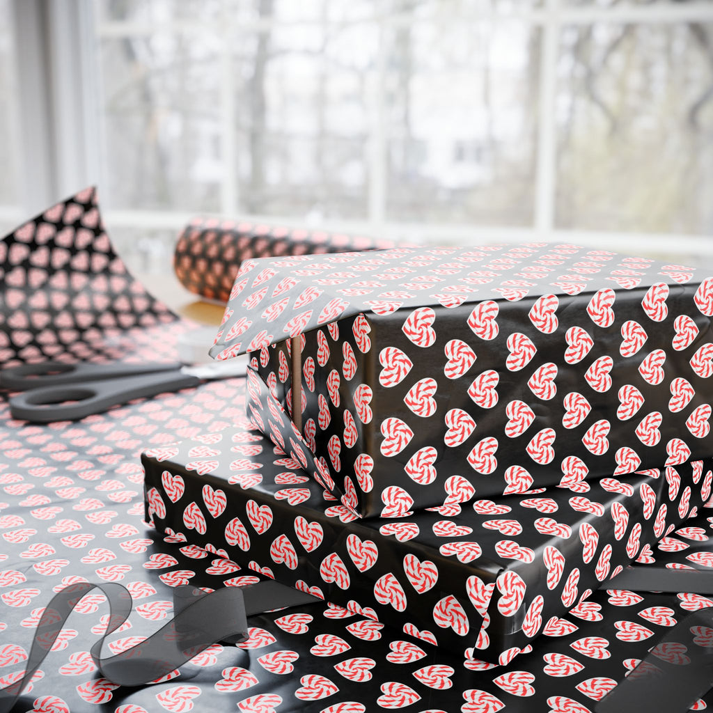 Valentine’s Day Swirled Hearts Wrapping Paper | Holiday Gift Wrapping Paper Roll