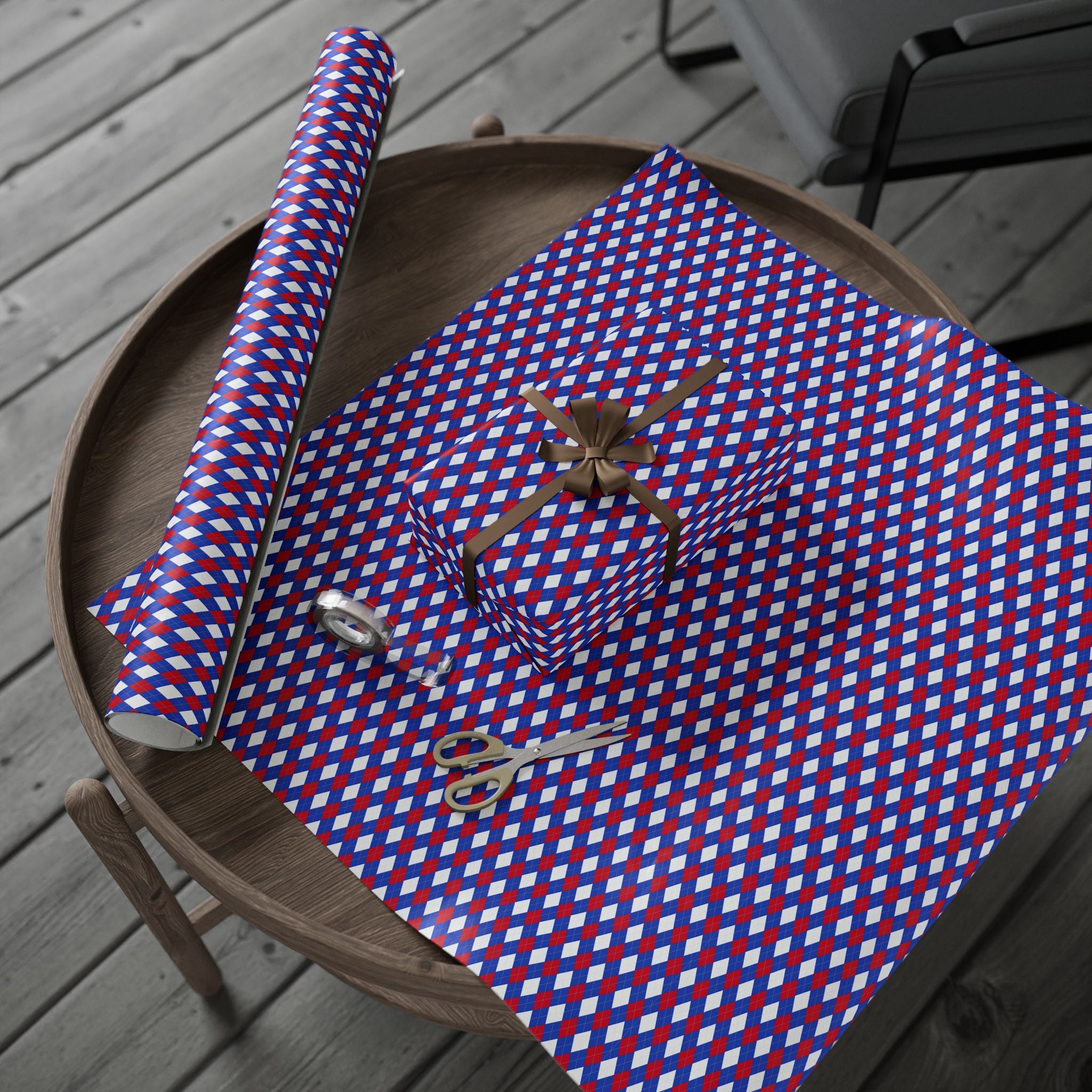 Argyle Design 008 Wrapping Paper - Holiday Gift Wrapping Paper Roll