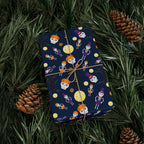 Halloween Skeleton Moons Wrapping Paper | Holiday Gift Wrapping Paper Roll