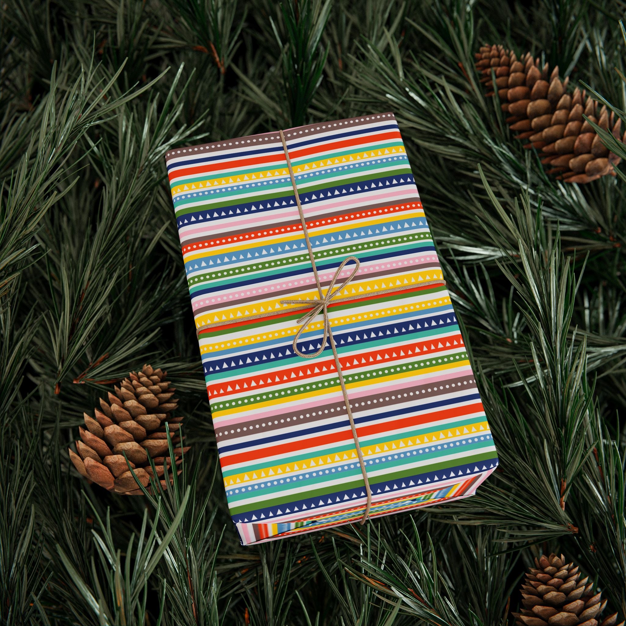 Stripe Design 008 Wrapping Paper - Holiday Gift Wrapping Paper Roll
