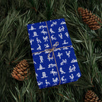 NSFW Stick Figure X Rated Fun on Blue Wrapping Paper - Holiday Gift Wrapping Paper Roll