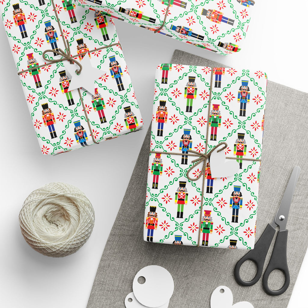 Christmas Nutcracker Parade Wrapping Paper | Holiday Gift Wrapping Paper Roll