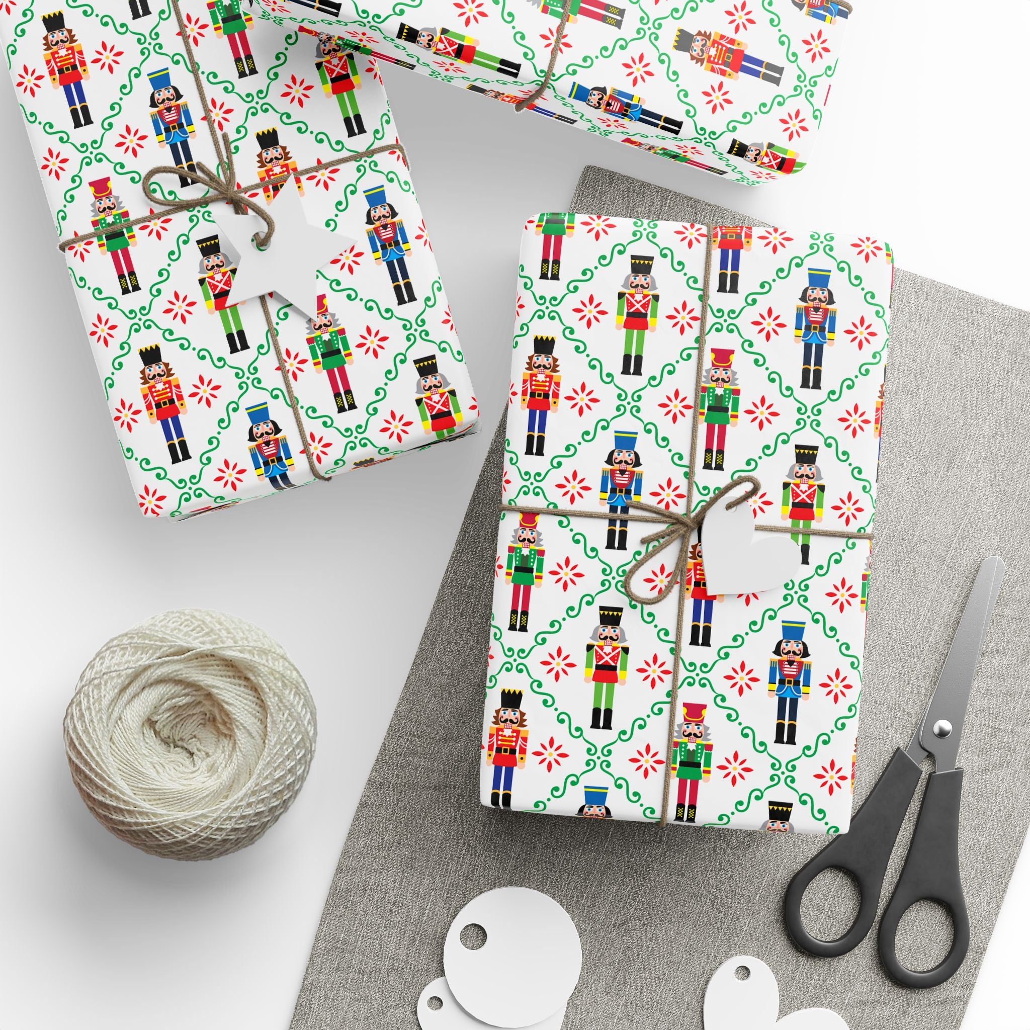 Christmas Nutcracker Parade Wrapping Paper | Holiday Gift Wrapping Paper Roll