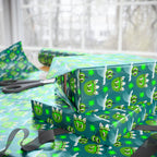 Halloween Green Candy Corn Wrapping Paper | Holiday Gift Wrapping Paper Roll