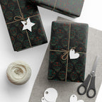 Day of the Dead Sugar Skull Outlines Wrapping Paper | Holiday Gift Wrapping Paper Roll