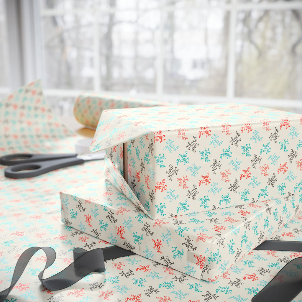 Thank You All Directions Wrapping Paper Design | Holiday Gift Wrapping Paper Roll