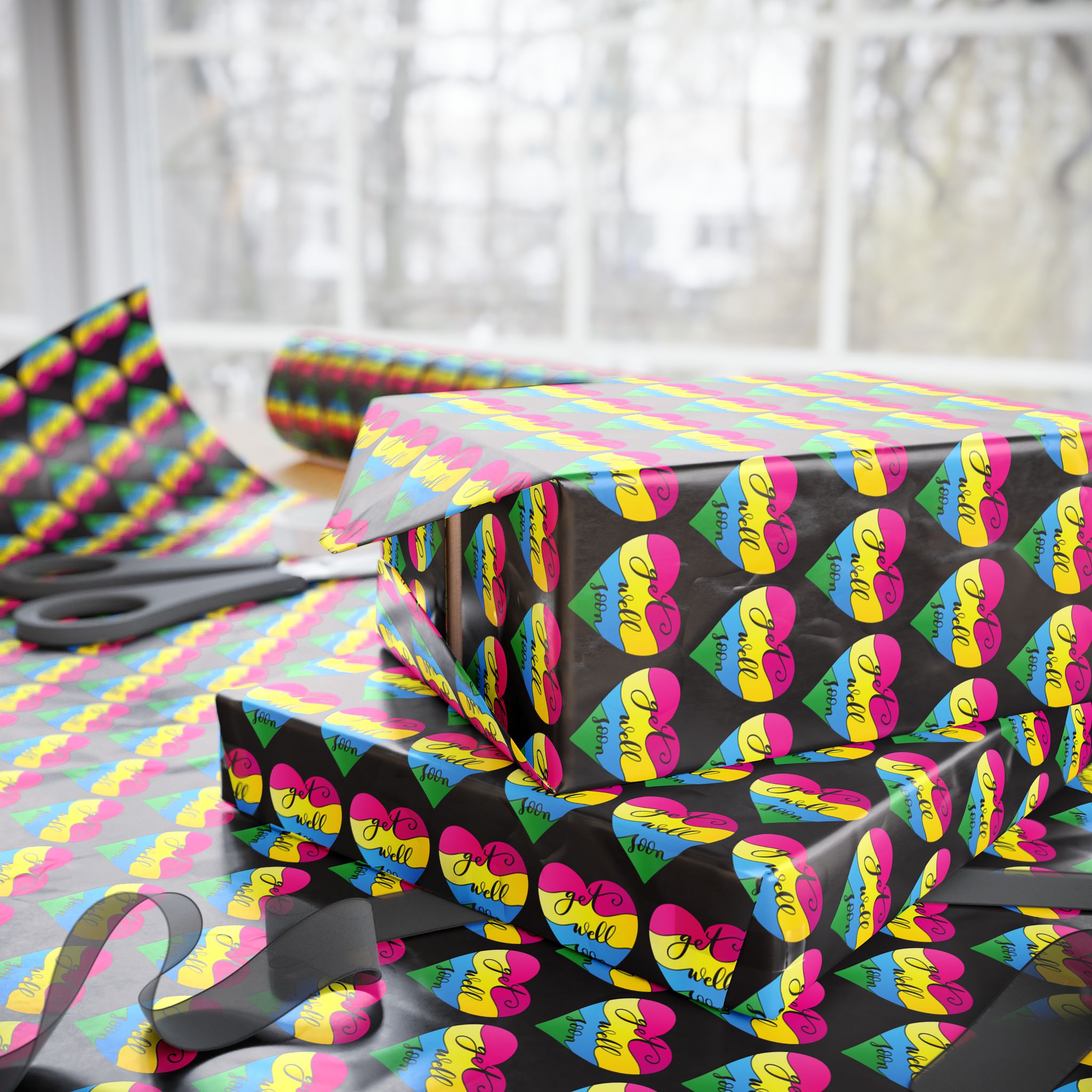 Get Well Soon Wrapping Paper Design 014 | Holiday Gift Wrapping Paper Roll